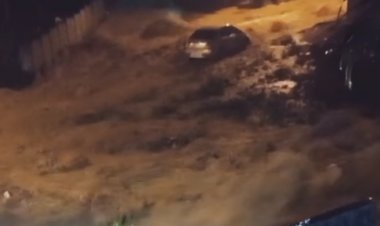 Distrito de Ribeiro Junqueira em Leopoldina tem ruas alagadas por forte temporal