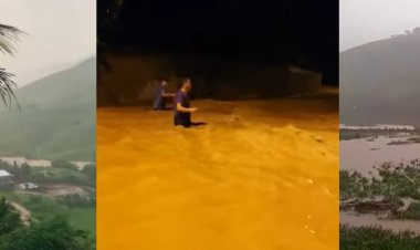 Moradores de Miraí vivem momentos de tensão e várias ruas são alagadas