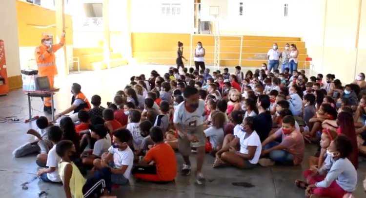 Defesa Civil de Guidoval faz campanha de conscientização nas Escolas Municipais
