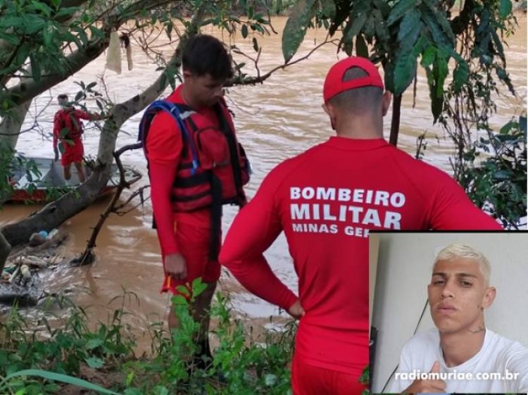 Após dois dias de buscas, corpo de jovem é encontrado no Rio Muriaé