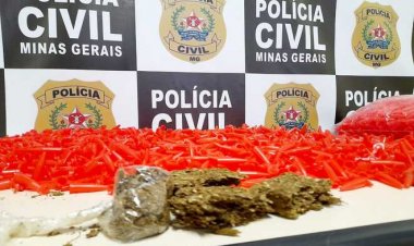 PCMG prende suspeito de tráfico e apreende barras de maconha