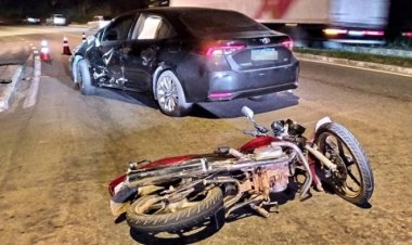 Motorista fica gravemente ferido após colidir com carro