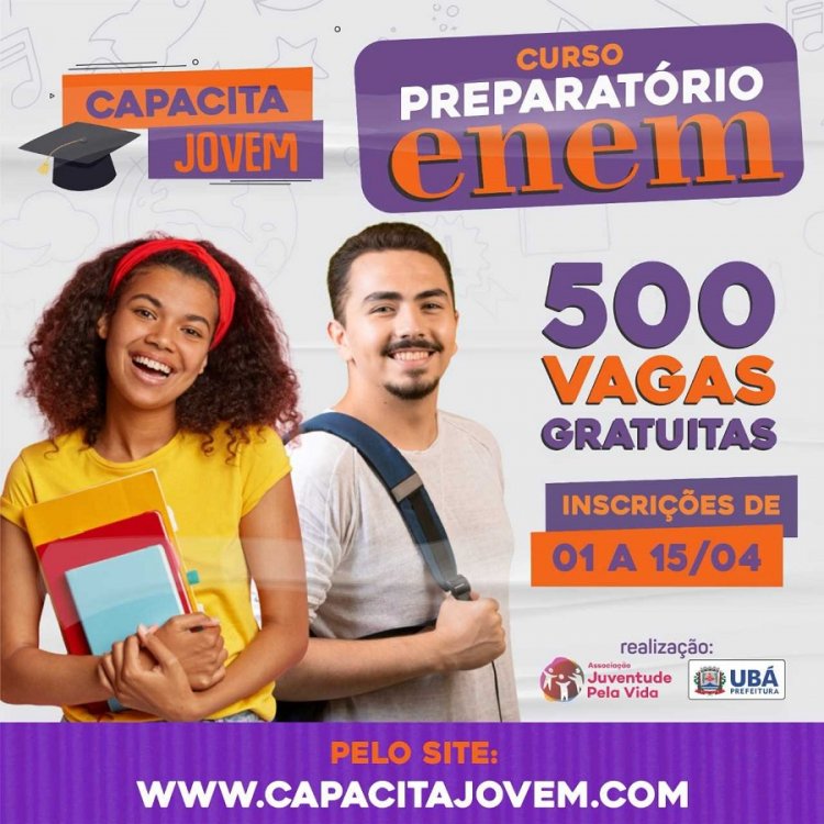 Capacita Jovem: Ubá oferece curso preparatório gratuito para o Enem 2022