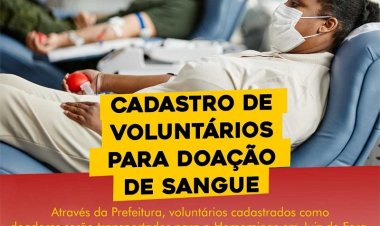 Prefeitura de Ubá retoma cadastro para doadores de sangue