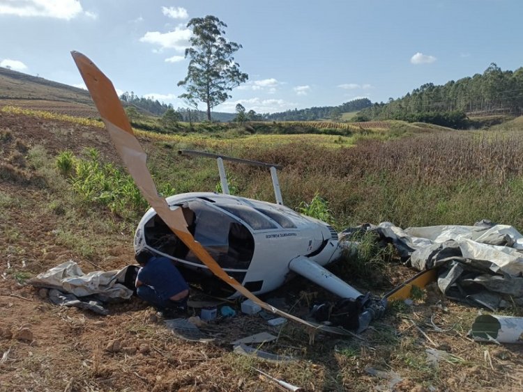 Helicóptero de pequeno porte cai no Distrito de Ubarí