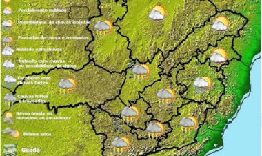 Previsão do tempo para Minas Gerais nesta sexta-feira, 24 de fevereiro