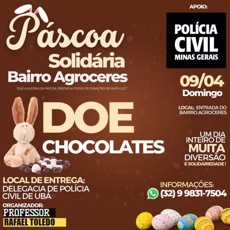 Campanha Páscoa Solidária busca tornar a páscoa de crianças de bairros carentes mais feliz