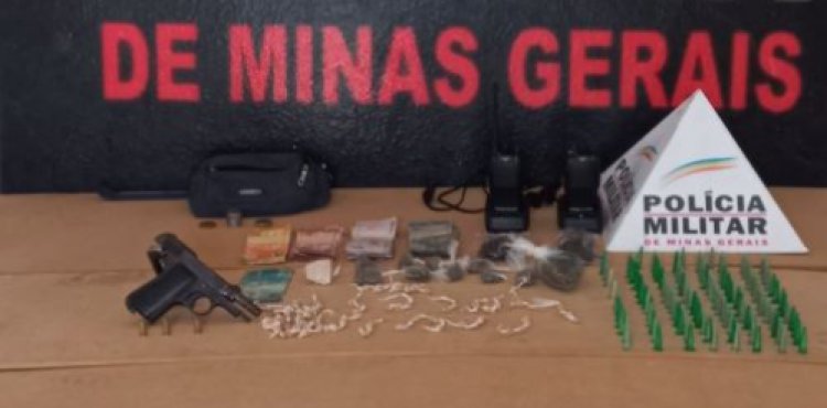 PM prende autor de tráfico de drogas e apreende arma de fogo em Rodeiro