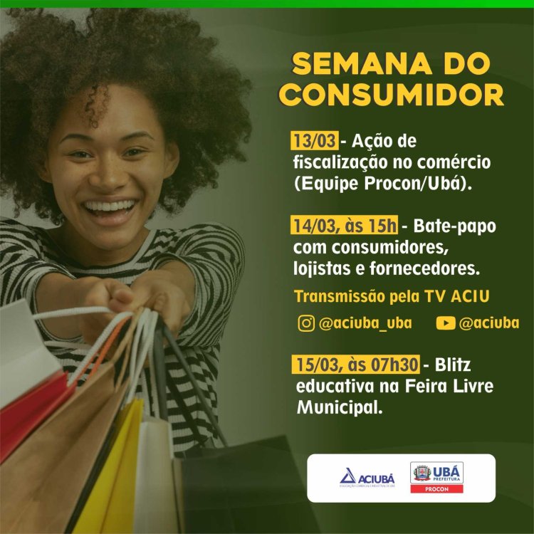 Procon/Ubá promove ações educativas na Semana do Consumidor