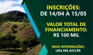 Ubá: Inscrições abertas para Edital de financiamento de projetos ambientais