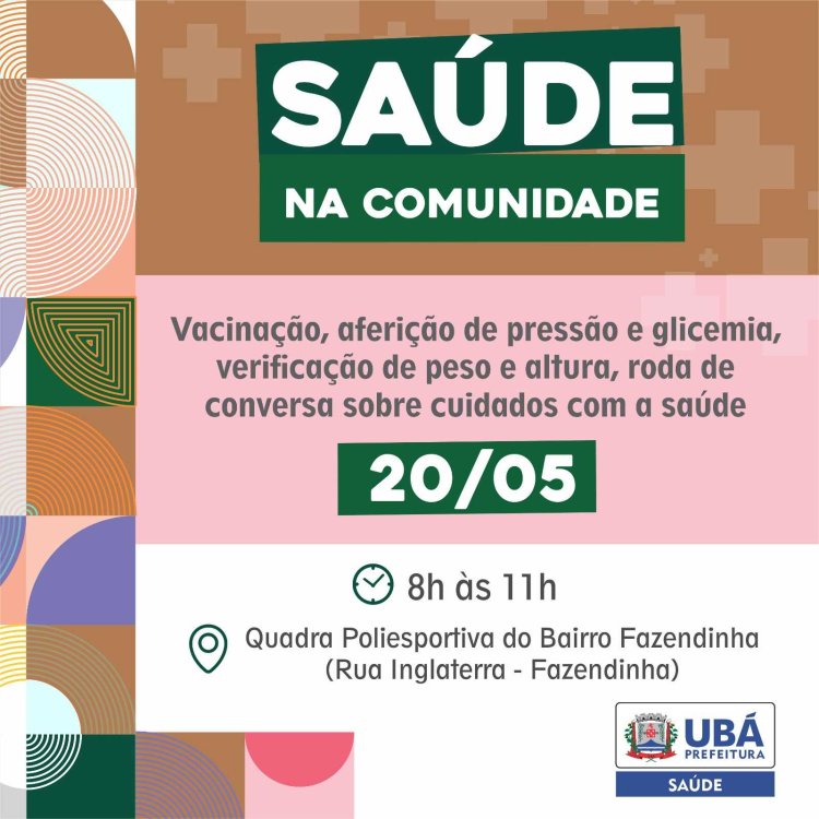 Ubá: Bairro Fazendinha recebe ação do projeto Saúde na Comunidade