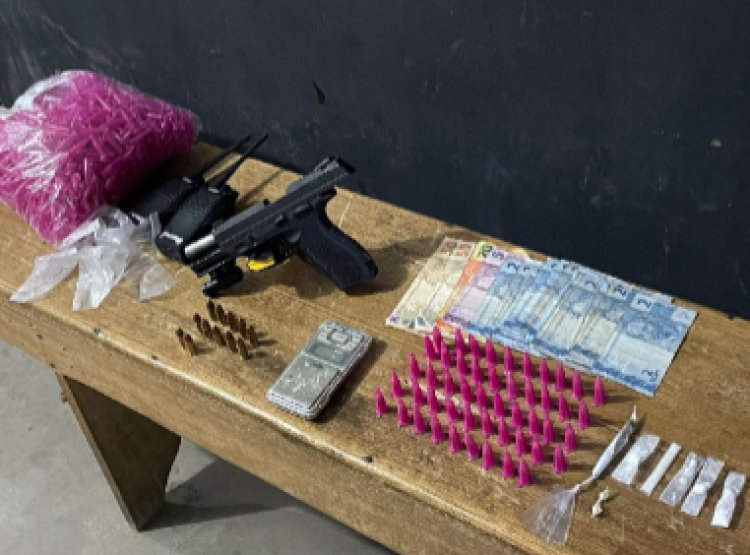 Polícia Militar prende autores por tráfico de drogas no bairro Palmeiras em Ubá