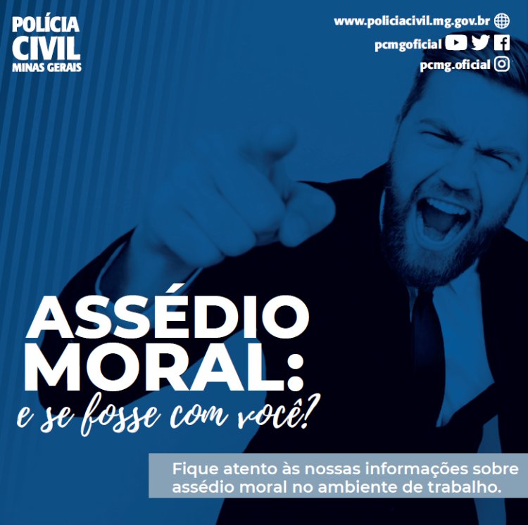 PCMG oferece cartilha sobre assédio moral no ambiente de trabalho
