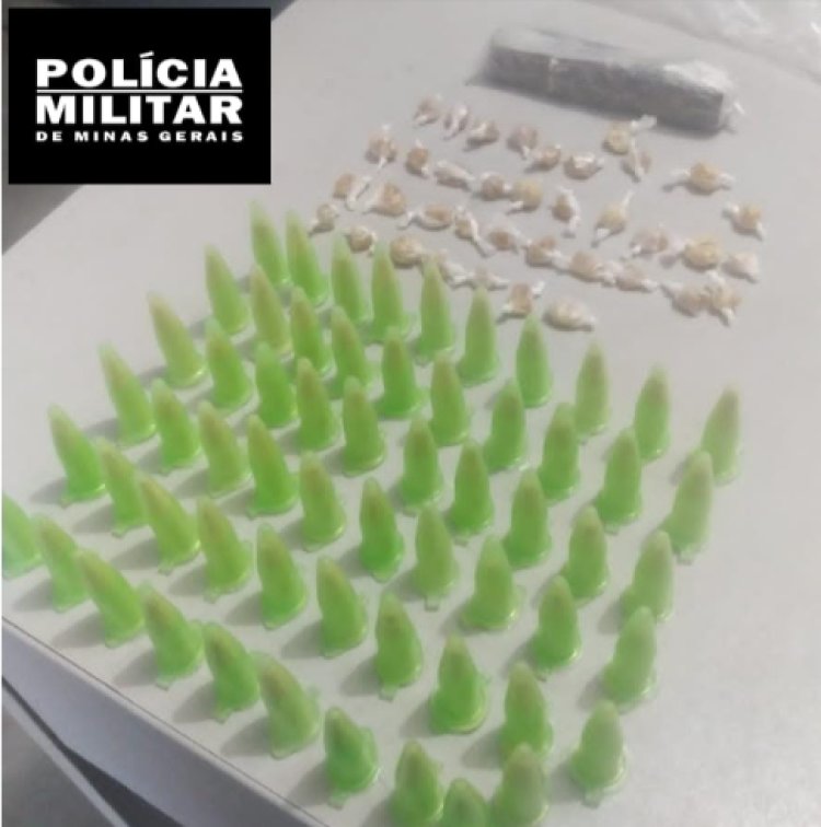 Polícia Militar apreende autor de tráfico de drogas em Ubá