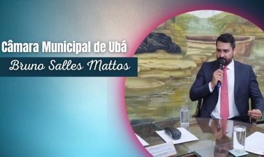Delegado Regional da Polícia Civil, Bruno Salles Mattos, na Câmara Municipal de Ubá