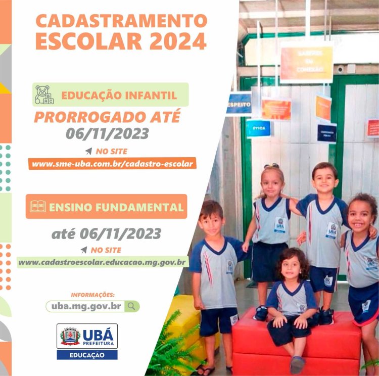 Ubá: Prazo para solicitação de vagas na Educação Infantil é prorrogado