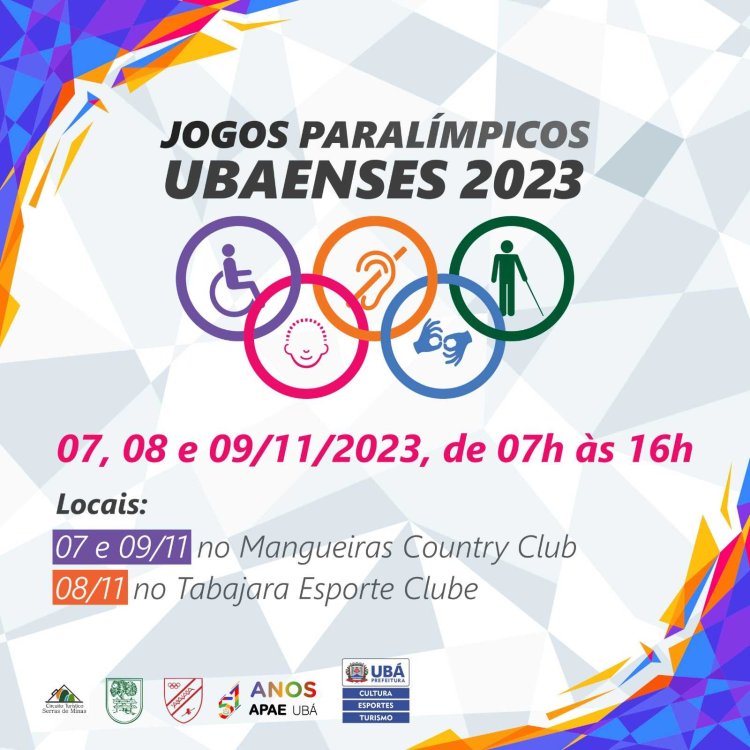 Jogos Paralímpicos Ubaenses acontecem em novembro