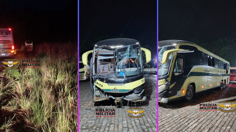 Ônibus da Viação Unida saiu da pista e bateu em uma árvore na serra de São Geraldo