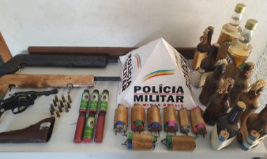 Polícia Militar prende autor de posse ilegal de arma de fogo e de artefato explosivo