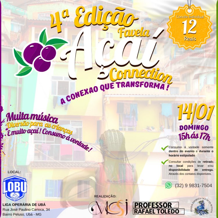 Festival de Açaí: Favela Açaí Connection - Descubra o Sabor da Solidariedade em Ubá