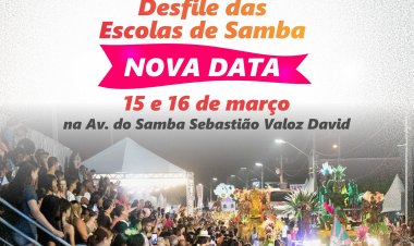 Nota - Adiamento do Desfile das Escolas de Samba de Ubá