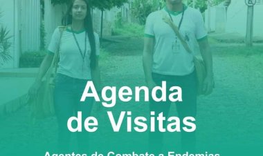 Ubá: Confira a agenda de visitas dos agentes de combate a endemias