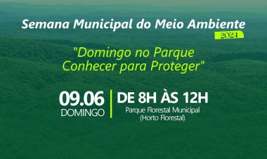 Ubá: Programação da Semana do Meio Ambiente vai contar com Domingo no Parque