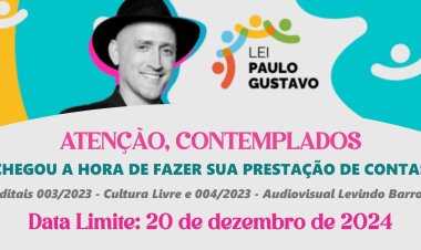 Ubá: Cultura convoca selecionados para prestação de contas da Lei Paulo Gustavo