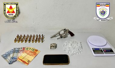 Ubá: Polícia Militar apreende arma de fogo, granada e drogas no bairro Pires da Luz