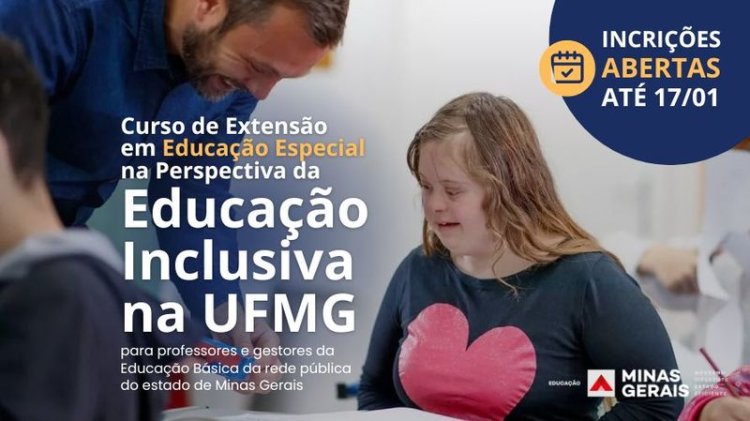 Profissionais da Educação Básica de Minas podem se inscrever em Curso de Extensão em Educação Especial