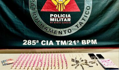 Polícia Militar apreende entorpecentes e suspeitos por tráfico de drogas em Ubá