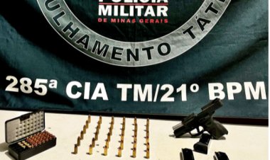 Polícia Militar prende suspeito portando arma de fogo em Ubá