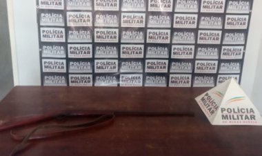 Polícia Militar apreende espingarda na zona rural de Rodeiro