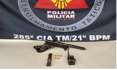 Ubá: Polícia Militar prende submetralhadora artesanal no bairro Agroceres