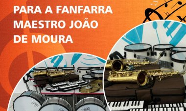Prefeitura de Divinésia investe mais de R$30 mil em novos instrumentos para a Fanfarra Maestro João de Moura