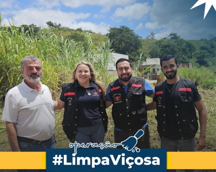 Operação Limpa Viçosa: Prefeitura intensifica limpeza e fiscalização em lotes baldios