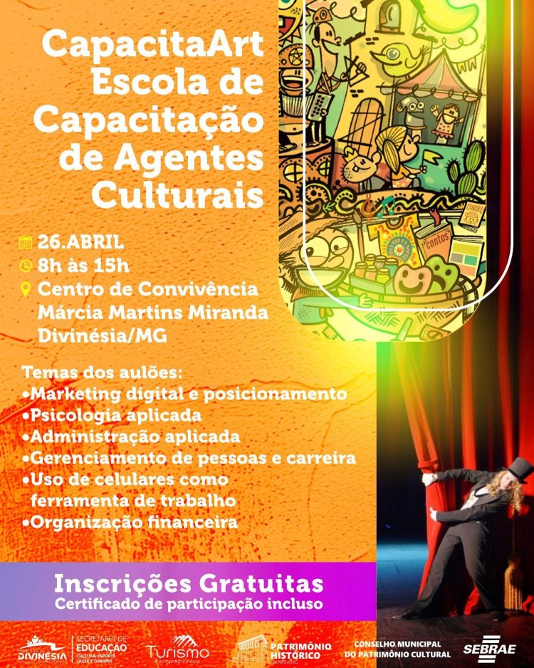 CapacitaArt promove formação gratuita para agentes culturais em Divinésia