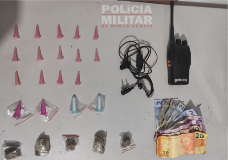 Polícia Militar prende autor por tráfico de drogas no bairro Vale do Ipê em Ubá