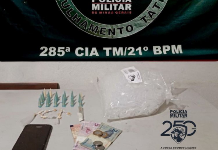 Polícia Militar prende autores por tráfico de drogas no bairro Primavera em Ubá