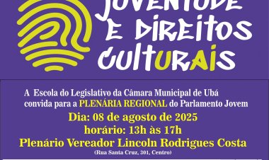 Câmara de Ubá sedia etapa regional do Parlamento Jovem 2025