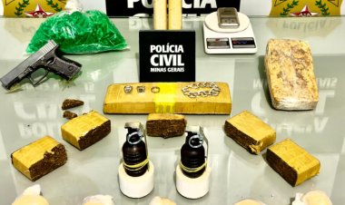 PCMG apreende drogas e granadas e prende suspeito em Ubá
