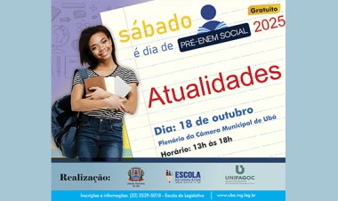 Sábado é dia de aula de Atualidades no Pré-Enem Social da Câmara